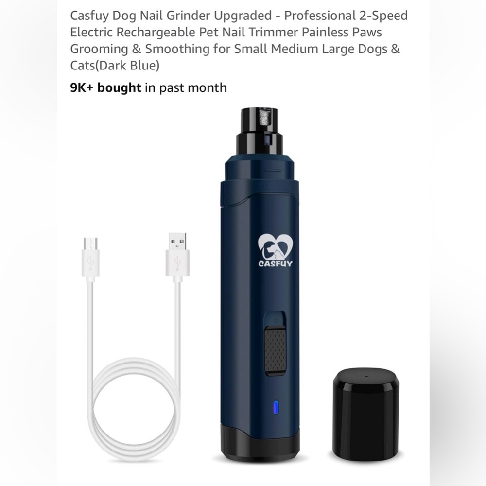 Casfuy Dog Nail Grinder 🐾💙
